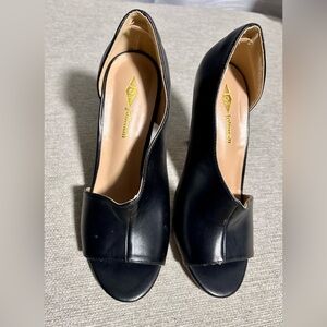 Jolimall Shoes Black High-heeled d'Orsay Open Toe Pumps Sz 8